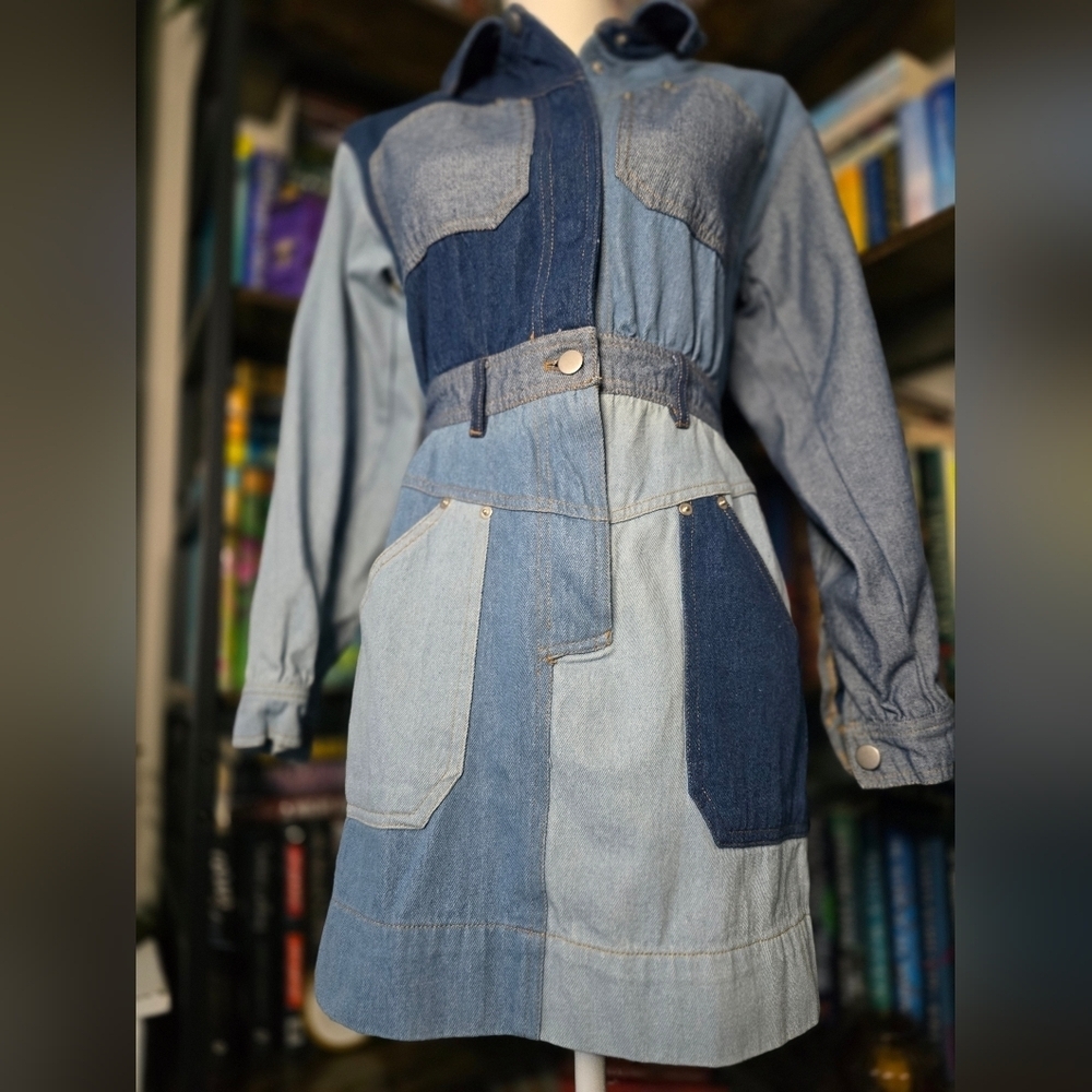 Steve Madden Ryleigh Long Sleeve Patchwork Dress - Picture 6 of 10